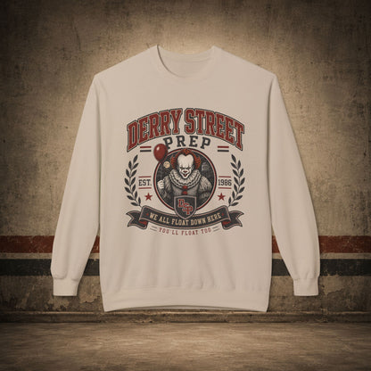 Derry Street Prep Crewneck Sweatshirt – Retro Horror School Logo