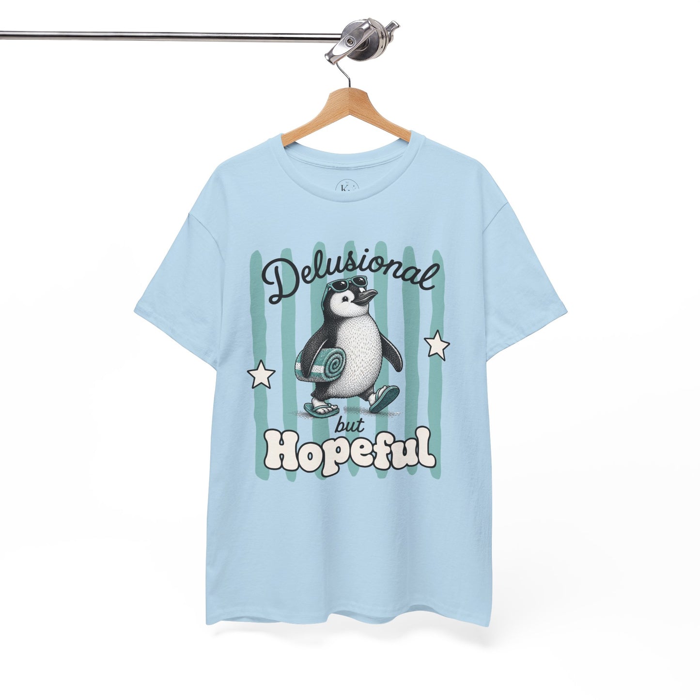 Delusional But Hopeful Retro Penguin Graphic Tee