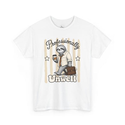 Professionally Unwell Retro Sloth Graphic Tee