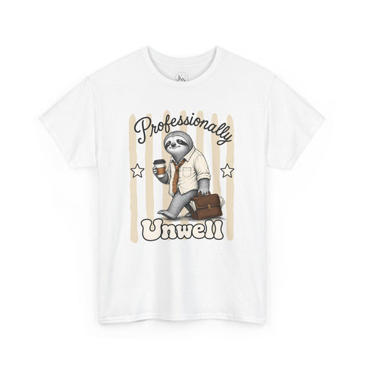 Professionally Unwell Retro Sloth Graphic Tee