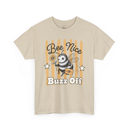 Bee Nice or Buzz Off Retro Bee Graphic Tee
