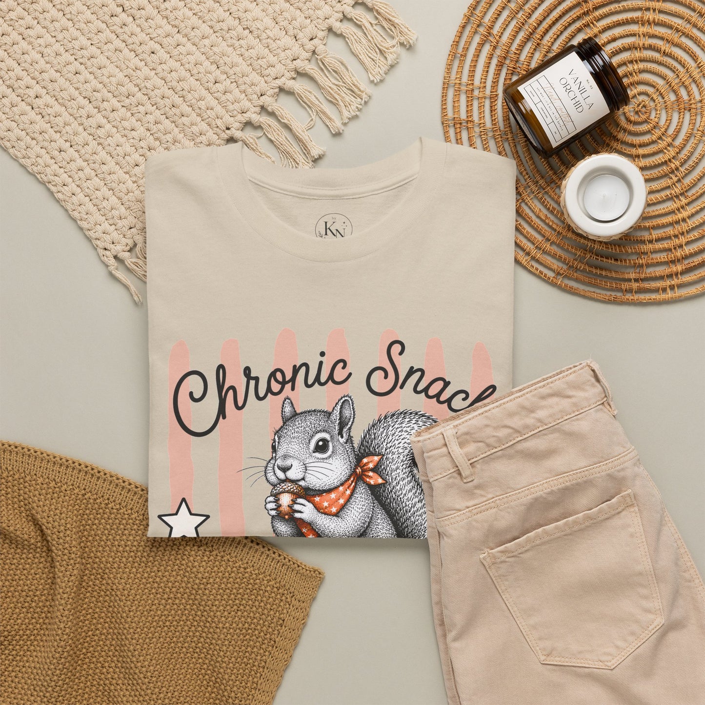 Chronic Snack Collector Retro Squirrel Graphic Tee