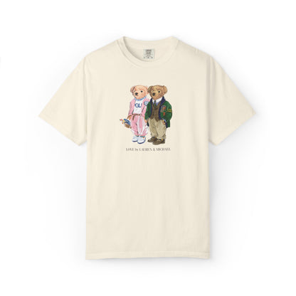 Personalized Couples T-Shirt — Custom Teddy Bear Graphic Tee | Gift for Him & Her