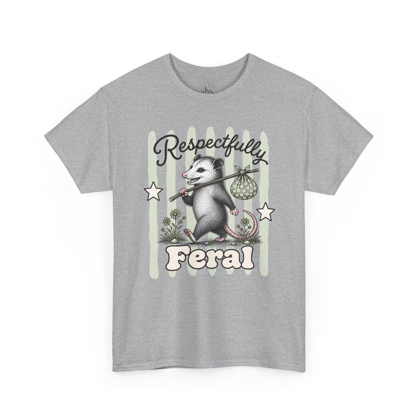 Respectfully Feral Retro Possum Graphic Tee