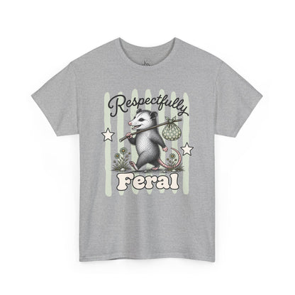 Respectfully Feral Retro Possum Graphic Tee