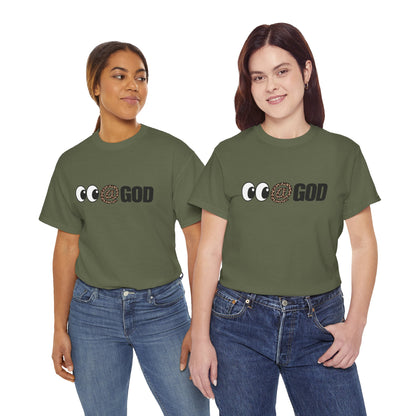 Look At God Leopard Print Graphic Tee