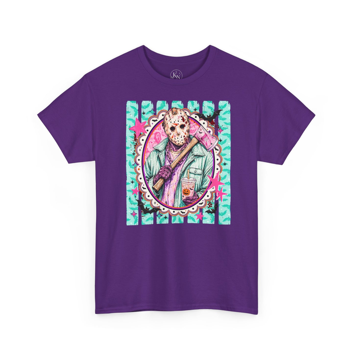 Jason Portrait Tee — Colorful Spooky Horror Shirt