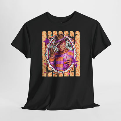 Freddy Krueger Portrait Tee — Colorful Spooky Horror Shirt