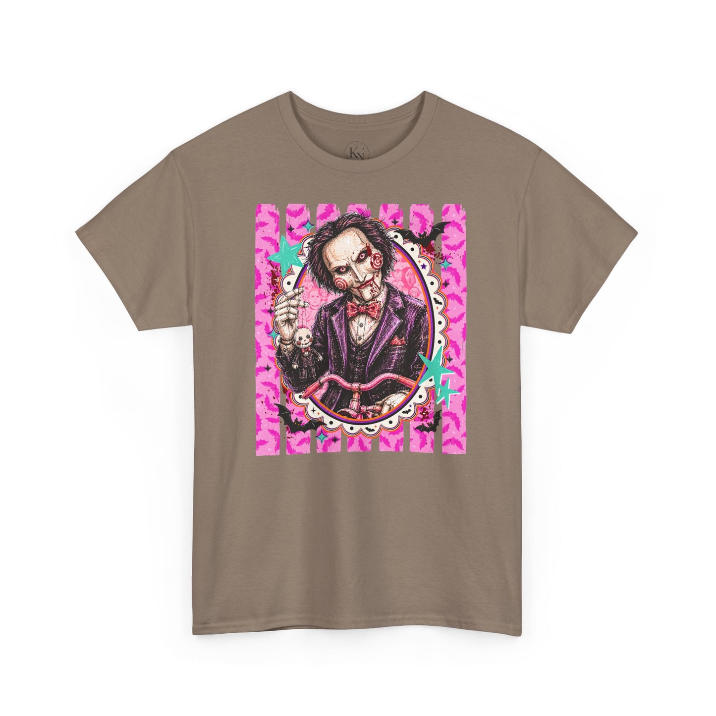 Saw Portrait Tee — Colorful Spooky Horror Shirt