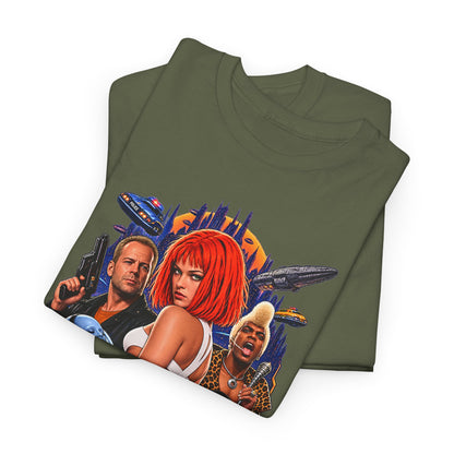 Retro Sci-Fi Character Collage Graphic Tee