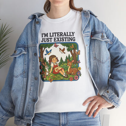 I'm Literally Just Existing Tee — Vintage Nature Graphic T-Shirt