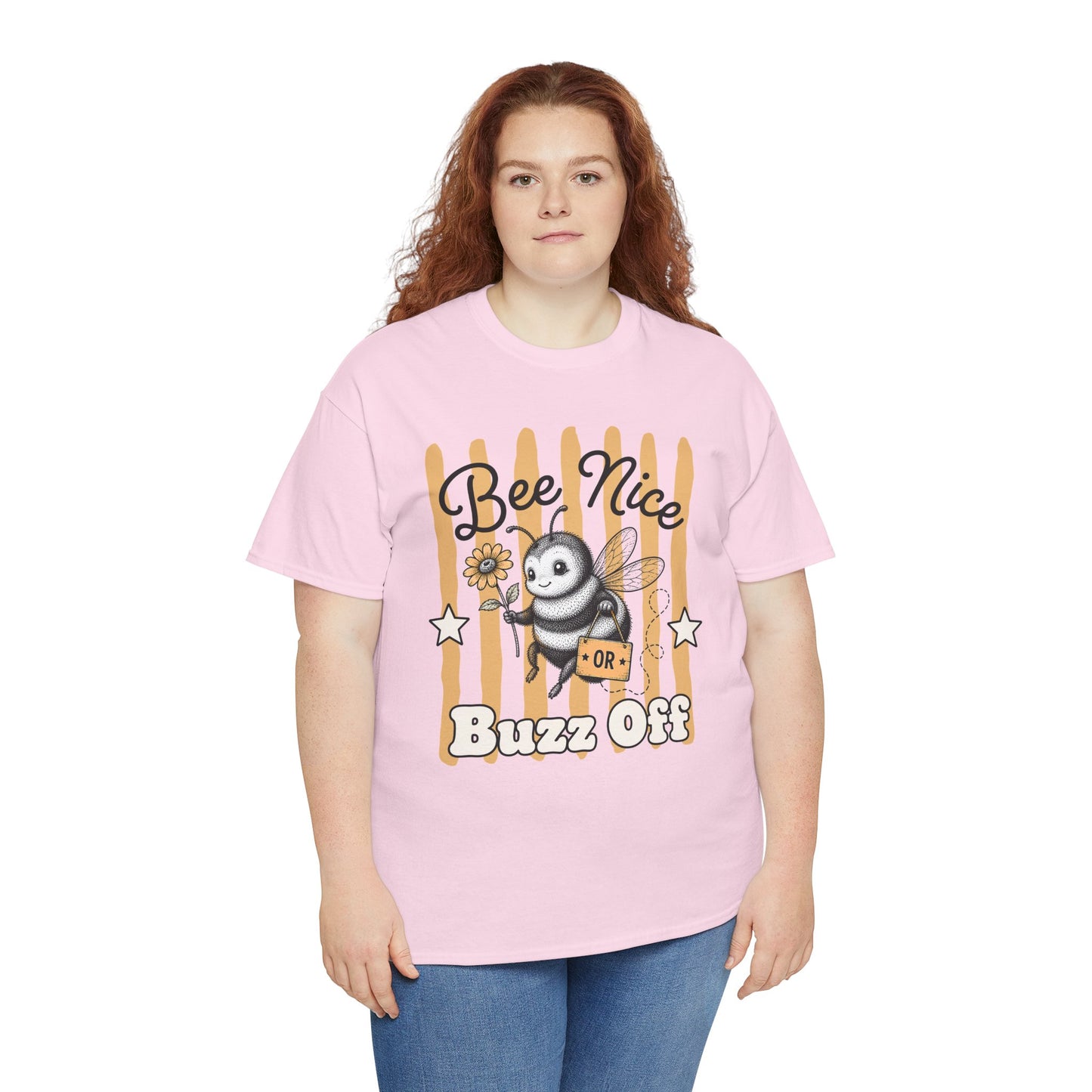 Bee Nice or Buzz Off Retro Bee Graphic Tee