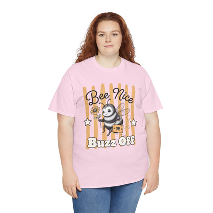 Bee Nice or Buzz Off Retro Bee Graphic Tee