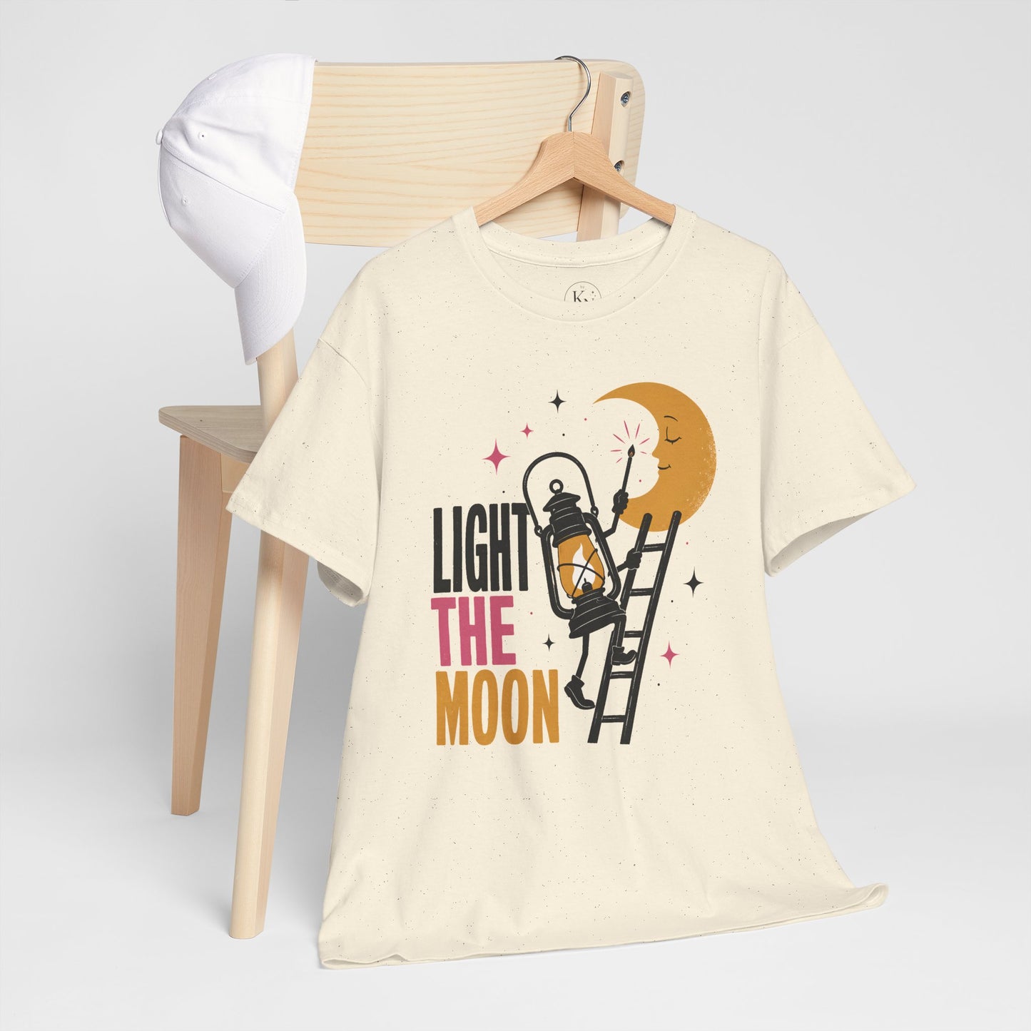 Light the Moon Pop Art Tee — Lantern Lighting the Moon Graphic Tee