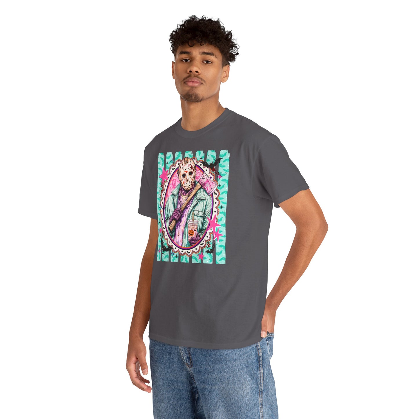 Jason Portrait Tee — Colorful Spooky Horror Shirt