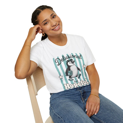 'Delusional but Hopeful' Penguin Graphic Tee