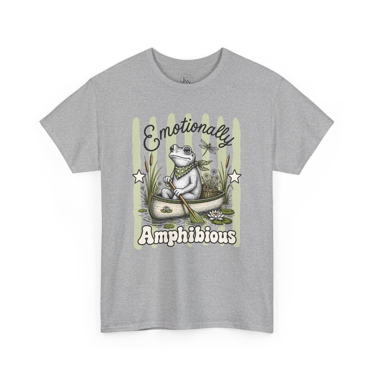 Emotionally Amphibious Retro Frog Graphic Tee