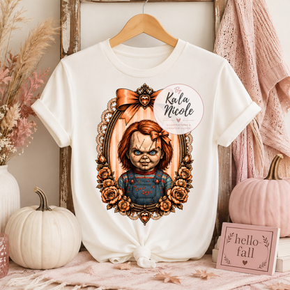 Coquette Horror Portrait PNG | Scary Doll Slasher