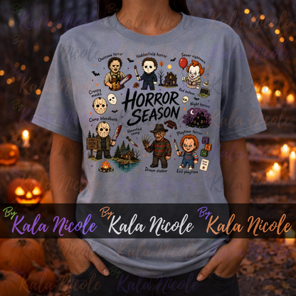 Horror Season Doodle PNG Bundle | Trendy Halloween PNG | Horror Movie Clipart (Digital Download)