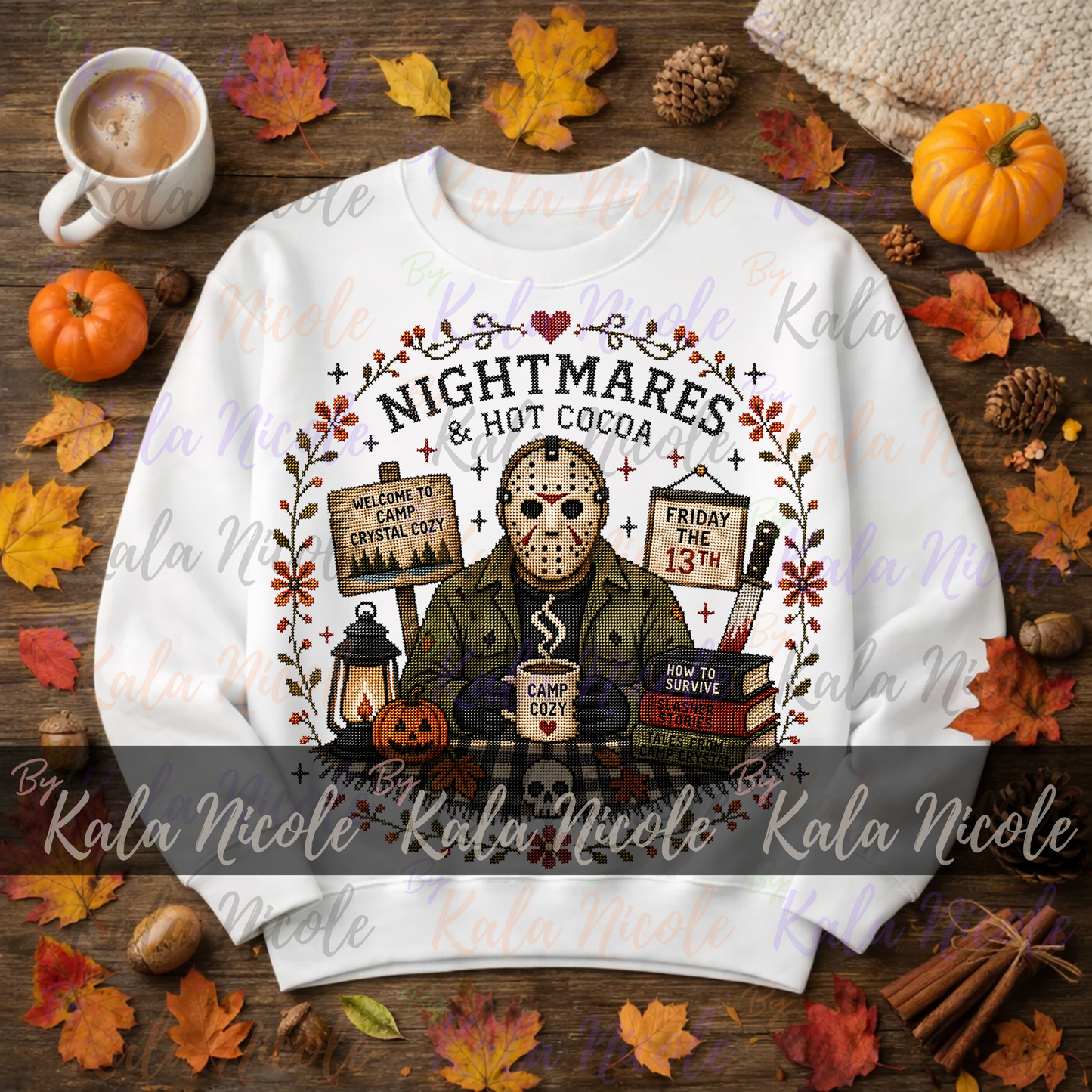 Horror Movie Cross-Stitch PNG | Jason Nightmare
