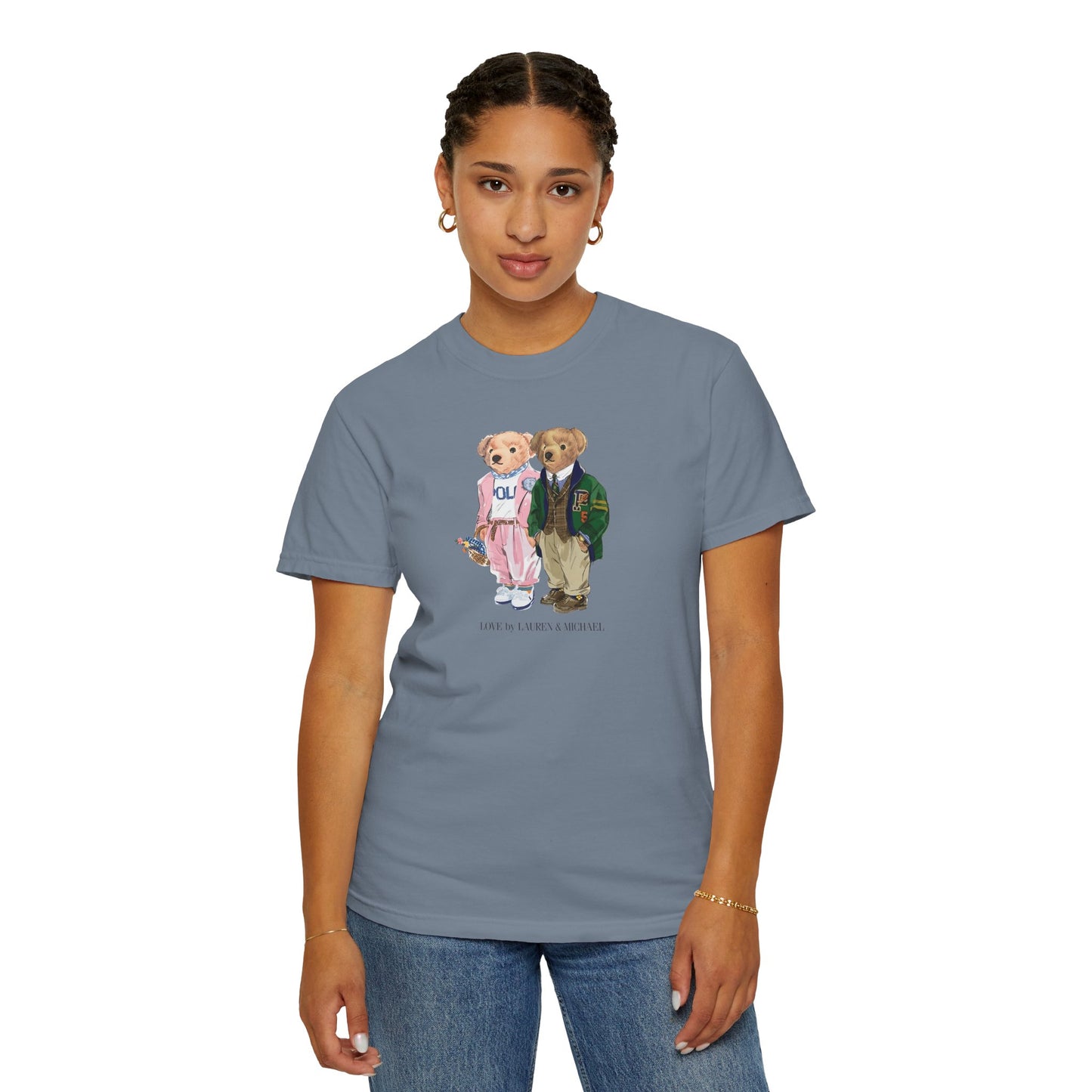Personalized Couples T-Shirt — Custom Teddy Bear Graphic Tee | Gift for Him & Her
