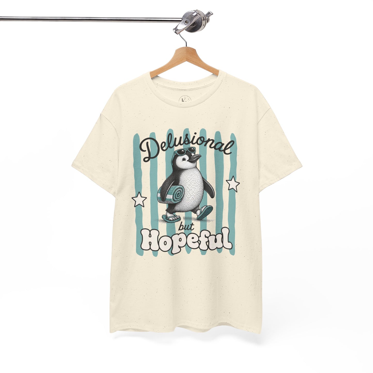 Delusional But Hopeful Retro Penguin Graphic Tee