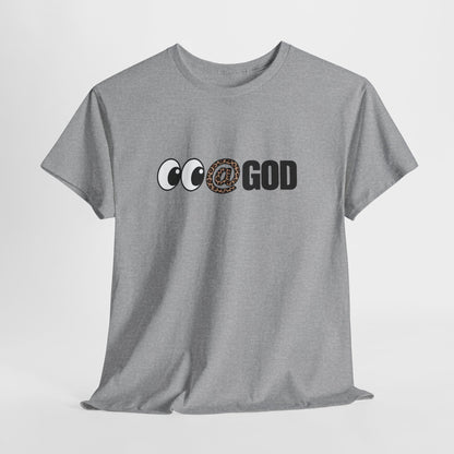 Look At God Leopard Print Graphic Tee