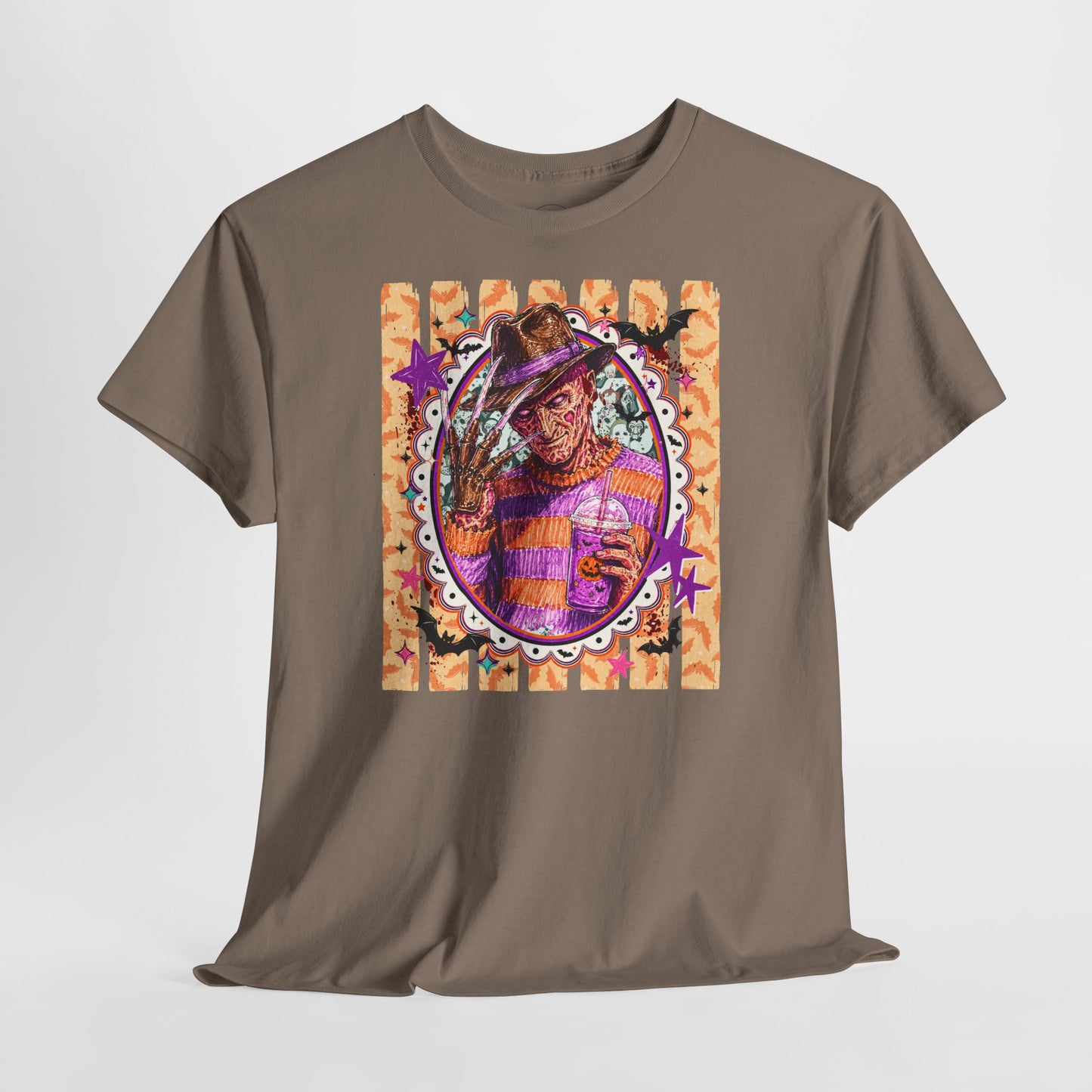 Freddy Krueger Portrait Tee — Colorful Spooky Horror Shirt
