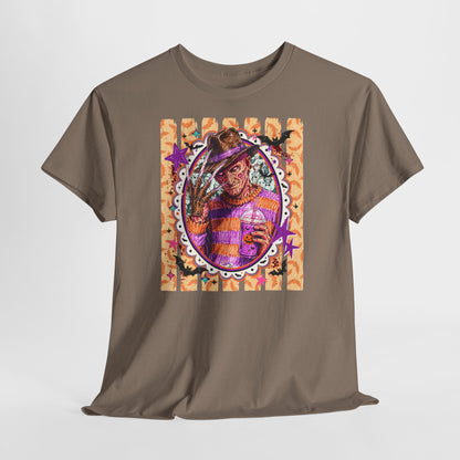 Freddy Krueger Portrait Tee — Colorful Spooky Horror Shirt