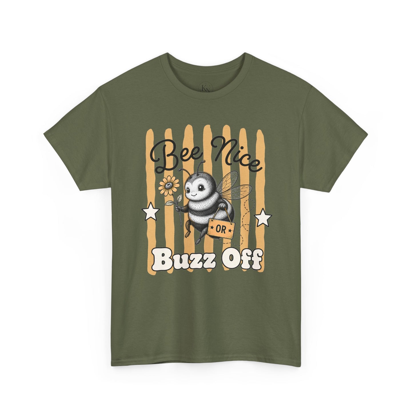 Bee Nice or Buzz Off Retro Bee Graphic Tee