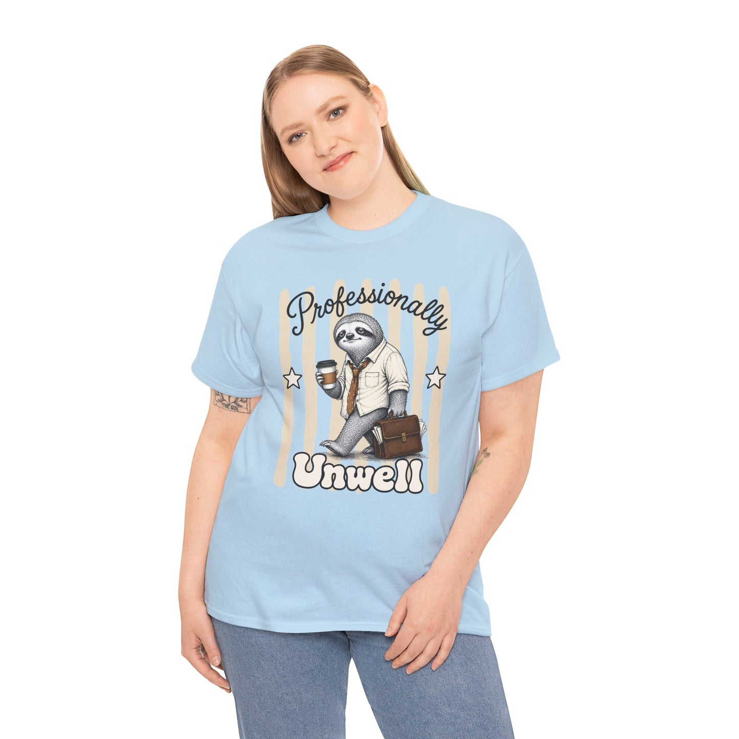 Professionally Unwell Retro Sloth Graphic Tee