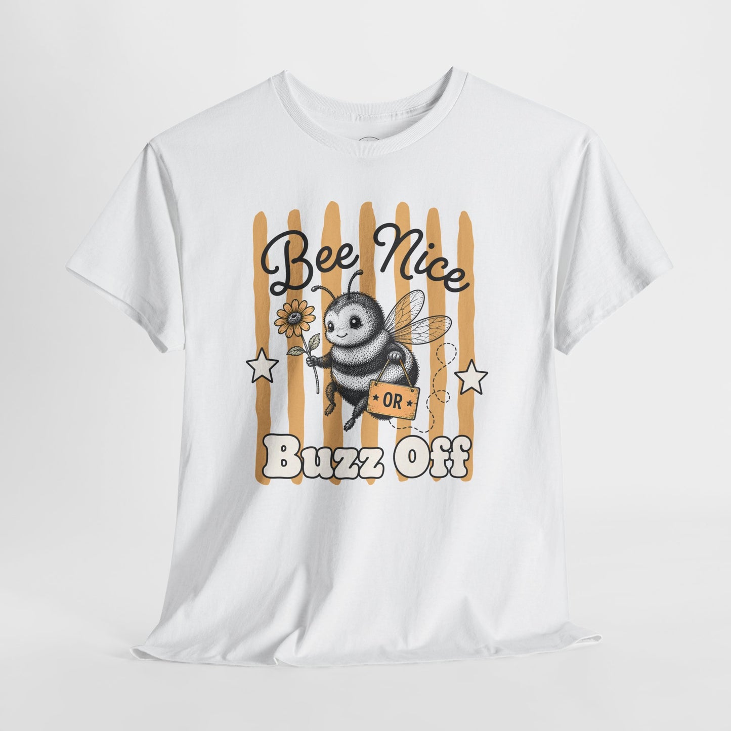 Bee Nice or Buzz Off Retro Bee Graphic Tee