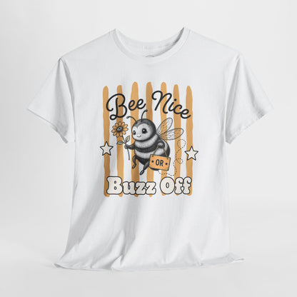 Bee Nice or Buzz Off Retro Bee Graphic Tee