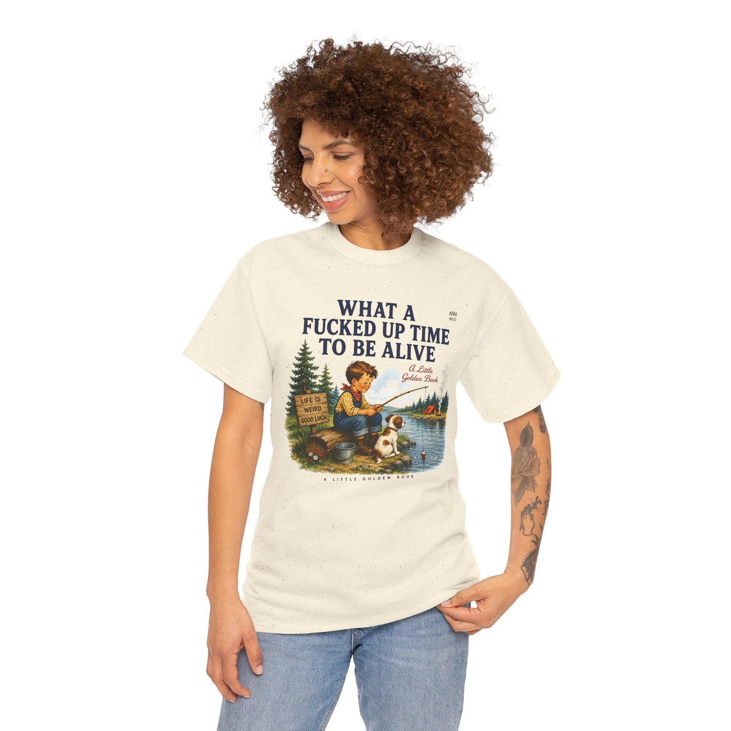 Vintage Fishing Tee — “What a Fucked Up Time to Be Alive”