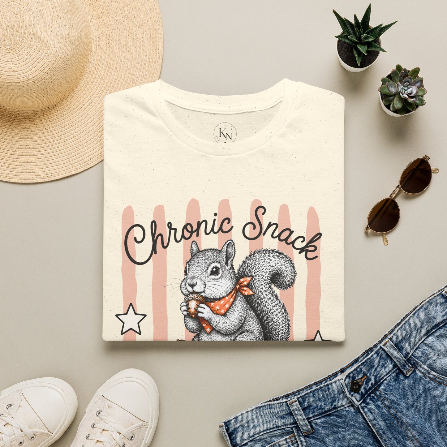 'Chronic Snack Collector' Squirrel Graphic Tee