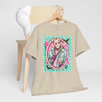 Jason Portrait Tee — Colorful Spooky Horror Shirt
