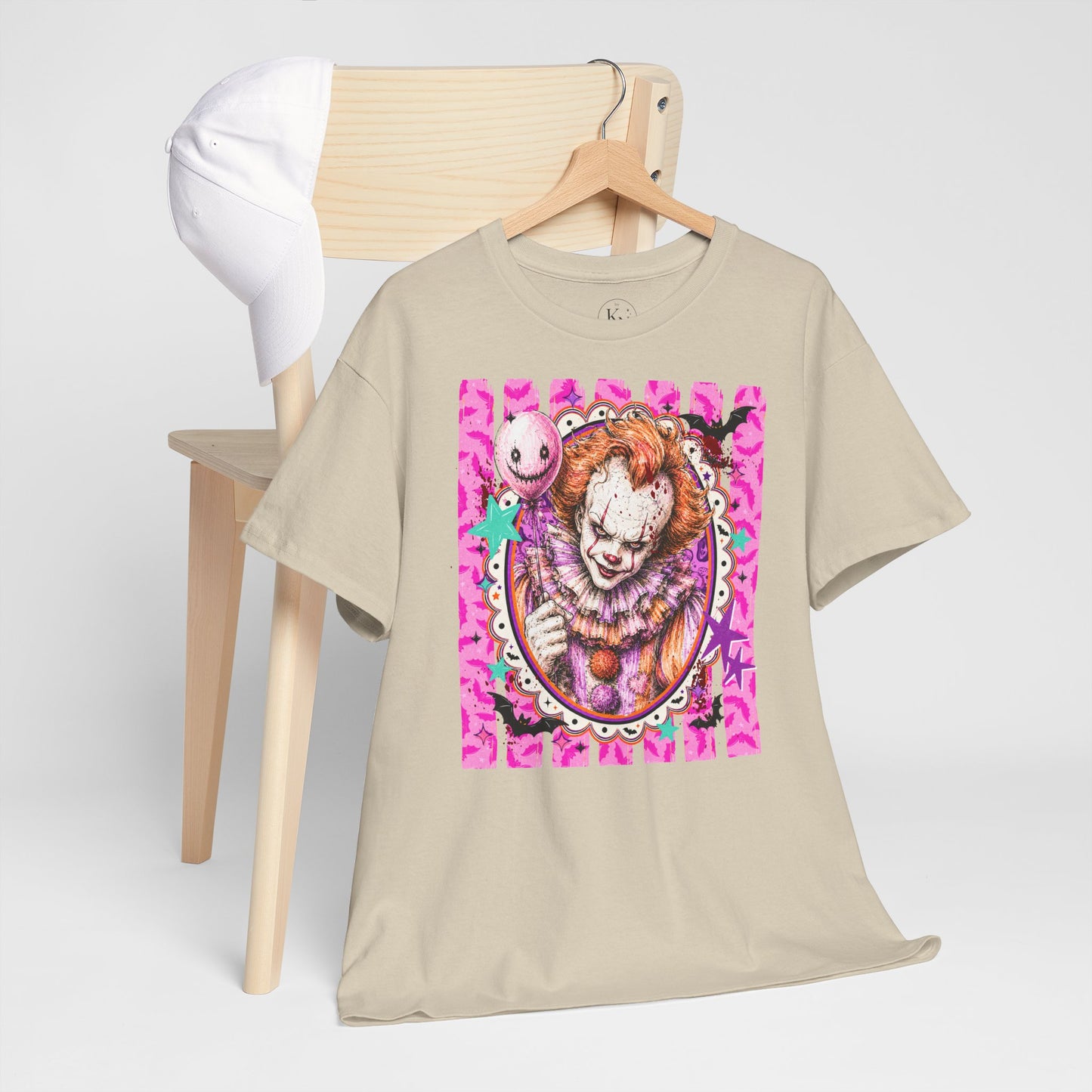 Pennywise Portrait Tee — Colorful Spooky Horror Shirt