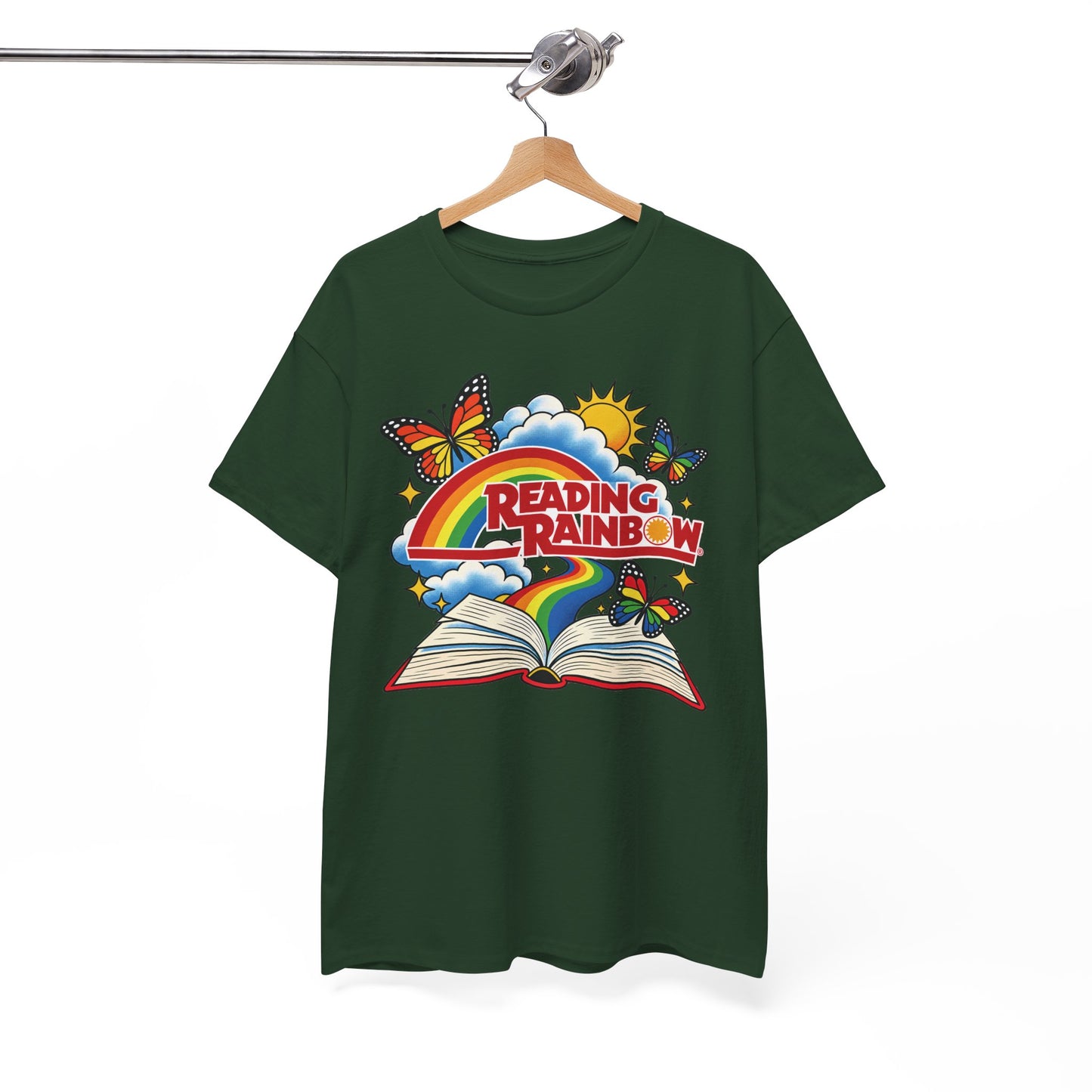 Rainbow & Butterflies Retro Book Graphic Tee