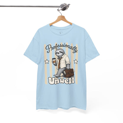 Professionally Unwell Retro Sloth Graphic Tee