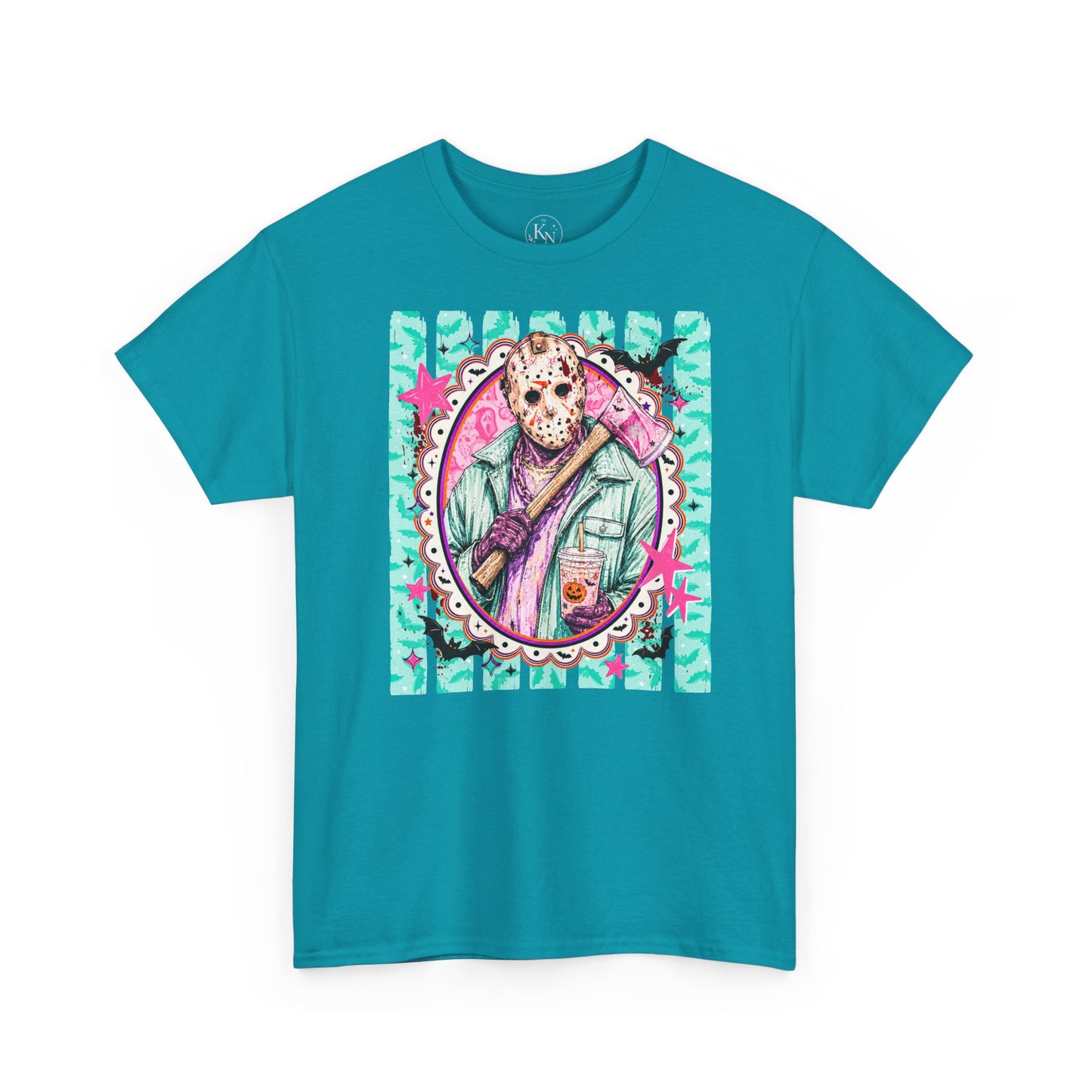 Jason Portrait Tee — Colorful Spooky Horror Shirt