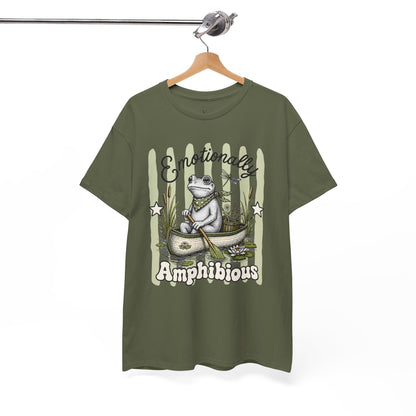 Emotionally Amphibious Retro Frog Graphic Tee