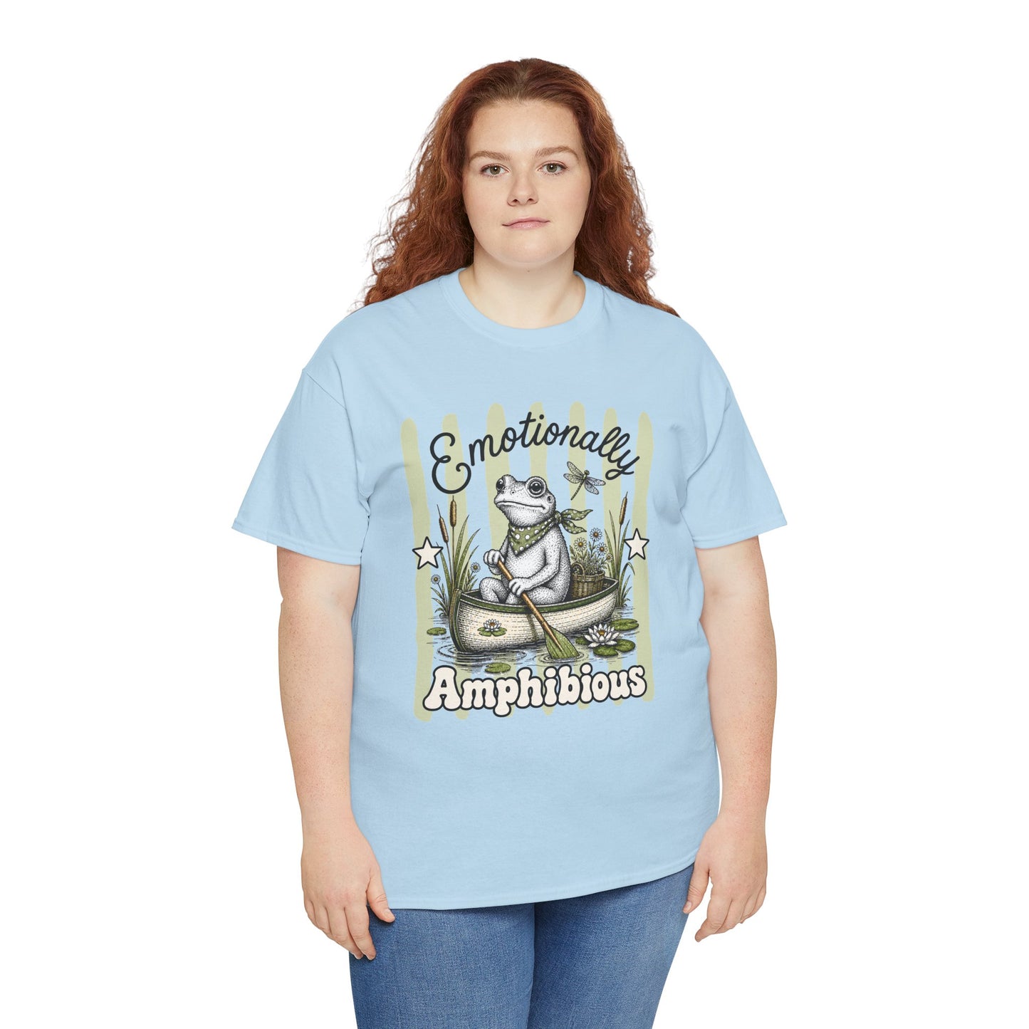 Emotionally Amphibious Retro Frog Graphic Tee