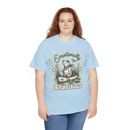 Emotionally Amphibious Retro Frog Graphic Tee