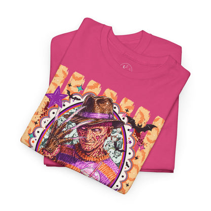 Freddy Krueger Portrait Tee — Colorful Spooky Horror Shirt