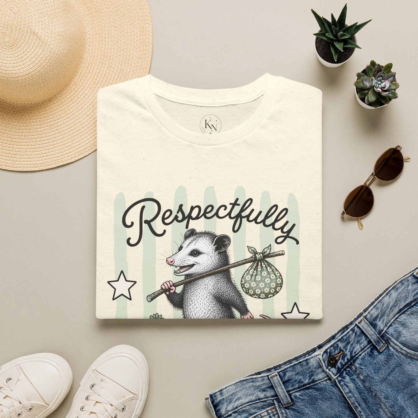 'Respectfully Feral' Possum Graphic Tee