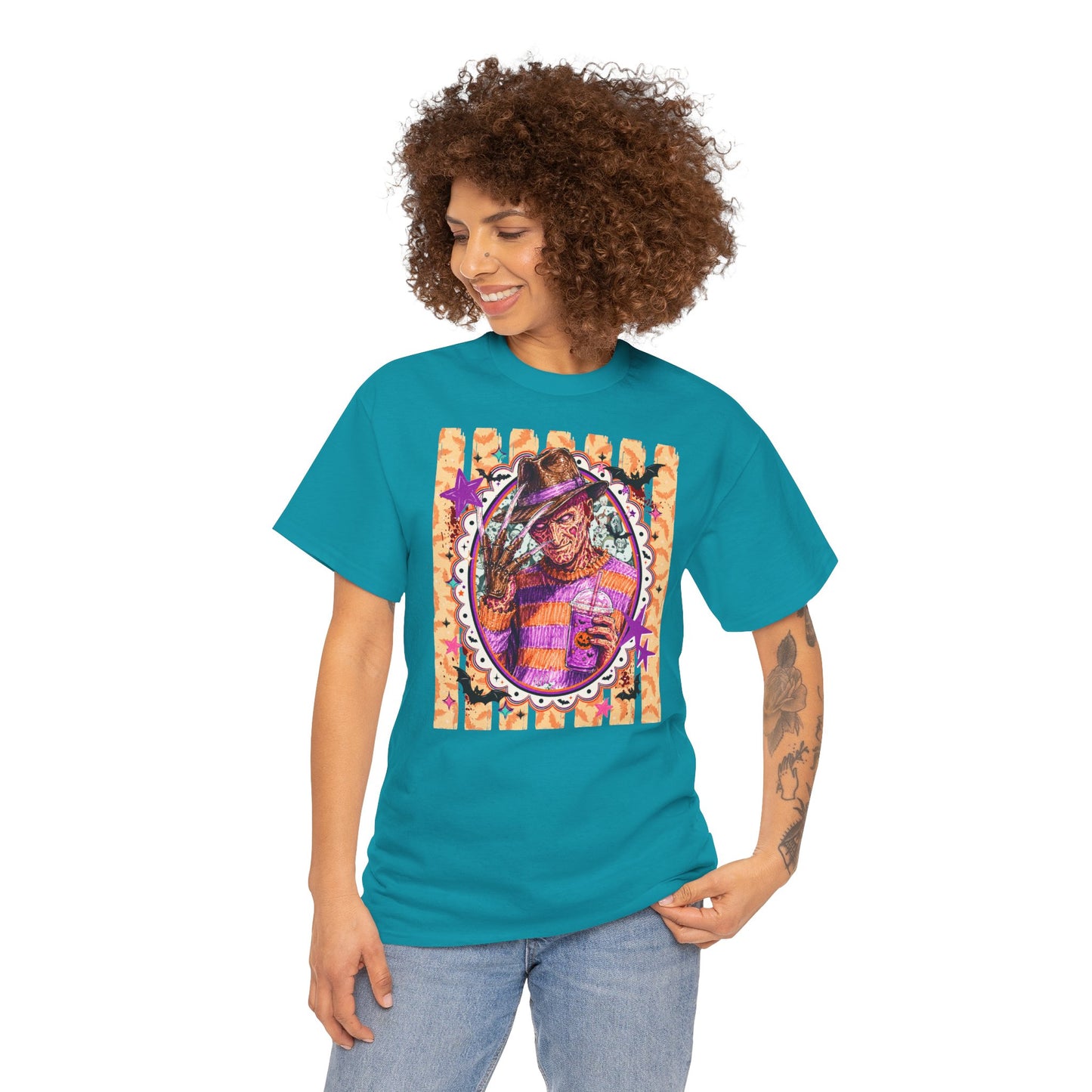 Freddy Krueger Portrait Tee — Colorful Spooky Horror Shirt