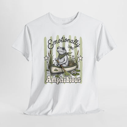 Emotionally Amphibious Retro Frog Graphic Tee