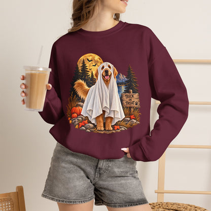 Golden Retriever Ghost Halloween Sweatshirt