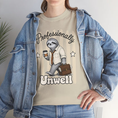 Professionally Unwell Retro Sloth Graphic Tee