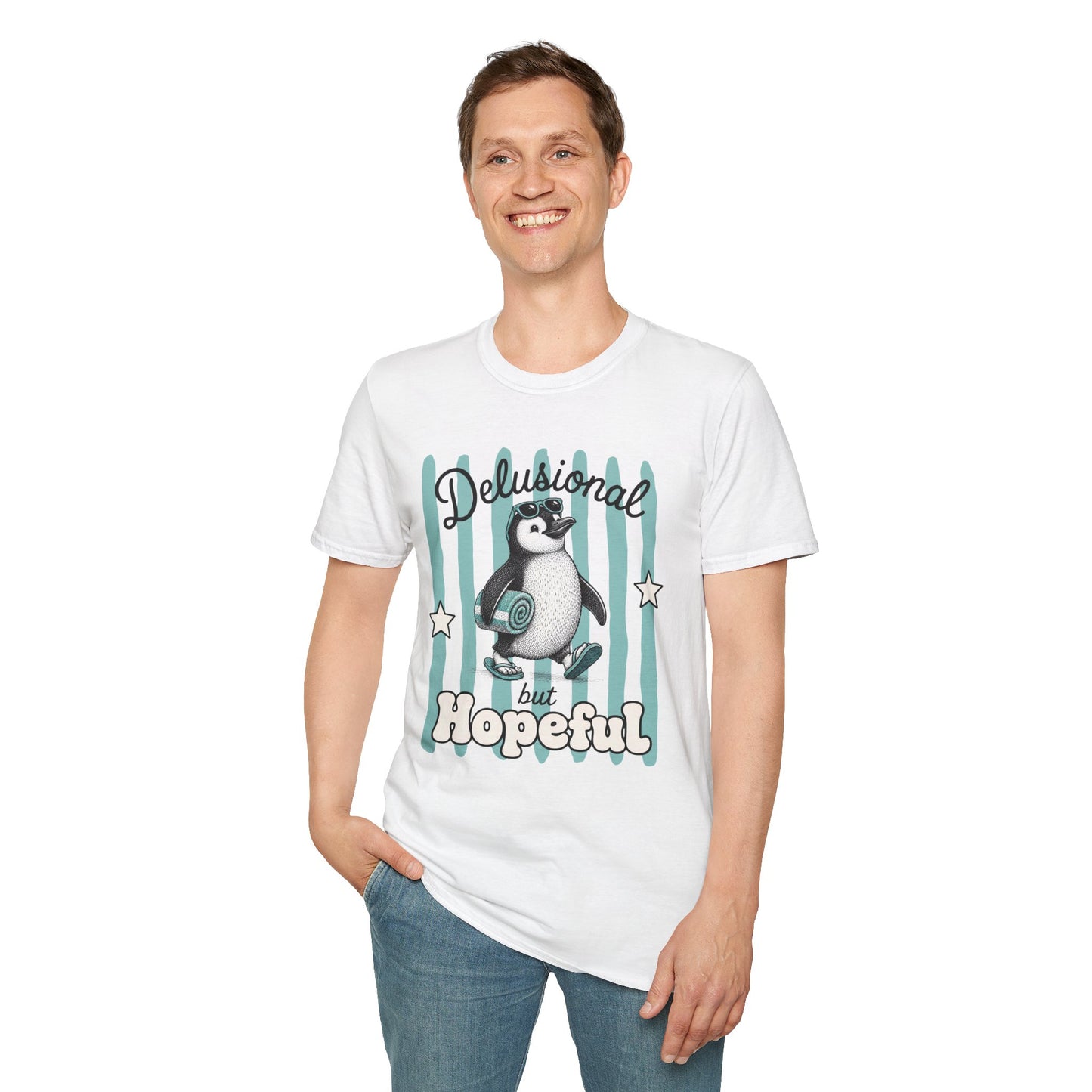 'Delusional but Hopeful' Penguin Graphic Tee